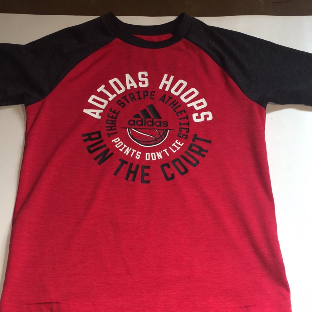 Adidas short sleeved hoops shirt